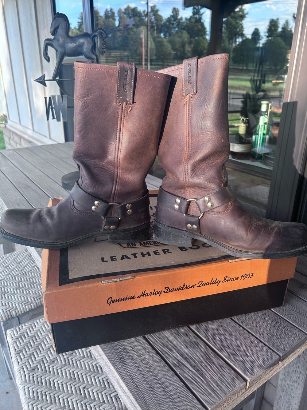 Harley-Davidson Women’s Brown Leather Harness Boots